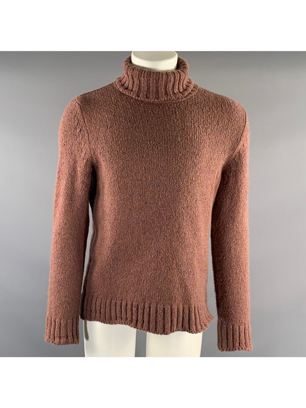 MAISON MARGIELA Size M Pink Mauve Wool Blend Turtleneck Pullover